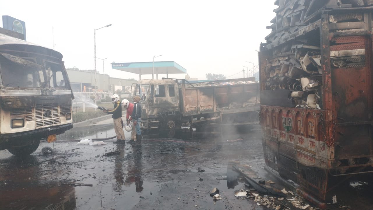Jaipur bhankrota me CNG tanker blast 7death and 35 injured 